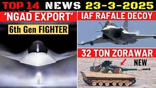 Indian Defence Updates : US NGAD Fighter Offer,Rafale Decoy,New 32 Ton Zorawar,INS Tavasya Launch