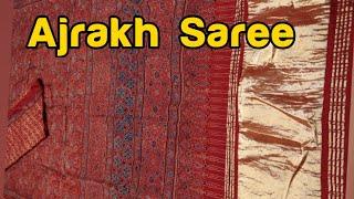 Ajrakh Saree | Bandhani saree | Ajrakh bandhani saree