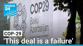 COP-29: 'this deal cannot be seen as progress, it is a failure' • FRANCE 24 English