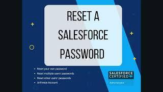 In 60 seconds, Reset a Salesforce Password! #SalesforcePasswordReset  #SalesforceTips