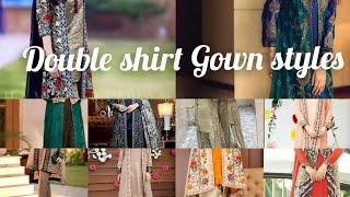 Double shirt Gown styles | new dress design 2022