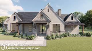 3-Bed New American Farmhouse Plan 915042CHP Full Walk-Thru and Fly Around | ADHousePlans Exclusive