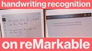 How to use handwriting recognition on reMarkable - pro tip tutorial for remarkable 1 or remarkable 2