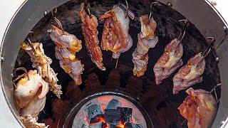 Street Food Korea - Popular Korean Chickens, Grilled in Clay-based Pottery