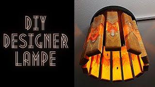 DIY Designer Deckenlampe aus Holz und Epoxidharz