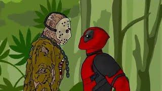 Jason Voorhees vs Deadpool - Drawing cartoons 2