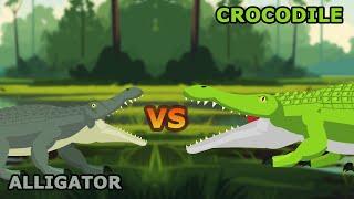 Crocodile vs Alligator | Savannah vs Jungle Animals [S1] | Animal Animation