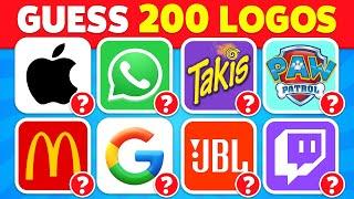 Guess the Logo in 2 Seconds | 200 Famous Logos  | Logo Quiz 2025