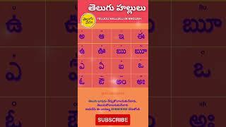 Telugu Hallulu | తెలుగు  హల్లులు | Learn Telugu Language