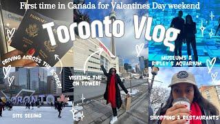 TORONTO VLOG: first time in Canada, visiting the CN tower, exploring, shopping haul, & more!️