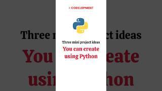 3 Mini Project ideas Using PYTHON | #python #programming #coding #shorts