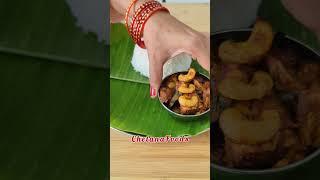 100% Pure Andhra Non-Veg Meals Kaju Chicken Fry | Gongura Prawns Curry | South Indian Lunch #shorts