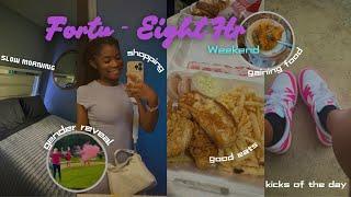 48 HR Weekend ; slow mornings , shopping , food & gender reveal | KelvisKhaliah