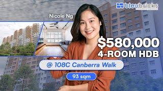 Singapore HDB |108C Canberra Walk | 4-Room HDB | $580,000 | bleubricks By PLB | Nicole Ng