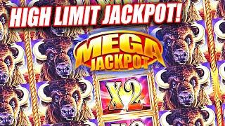 GOING FOR 15 BUFFALO HEADS JACKPOT WINNER!  HIGH LIMIT VERSION OF BUFFALO GOLD SLOT MACHINE