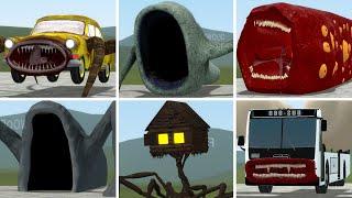 CAR EATER, SEA EATER, TRAIN EATER, HOUSE HEAD, BUS EATER VS ALL TREVOR HENDERSON BATTLE In GMOD!