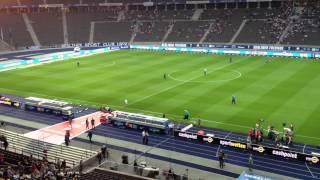 Our view inside the Olympiastadion