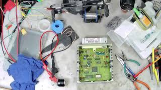 Automotive electronics repair on Ford F150 ECU fixing broken traces after capacitors leaked on pcb