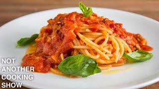 SPAGHETTI with RED CLAM SAUCE