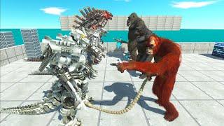 Team KingKong vs Team Mechagodzilla: The Ultimate Battle! | Animal Revolt Battle Simulator