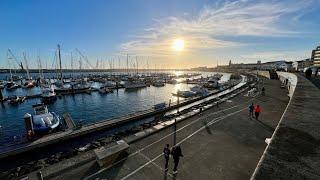 Ponta Delgada Walking Tour on a sunny  warm Sunday, Sao Miguel Azores Portugal  - 12.01.2025 #IRL