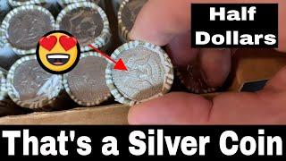 Found More Silver - Half Dollar Coin Roll Roll Hunting 2024