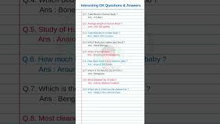 Interesting GK Questions and Answers in English | GK Questions in English short #shorts