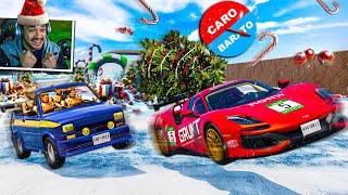 CARROS x LADEIRA de NATAL CONGELADA no BeamNG.drive Multiplayer (ESPECIAL)