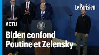 Biden annonce le « président Poutine » au moment d'accueillir Zelensky au sommet de l'Otan