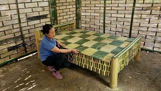 Single girl lives alone in the forest, builds a house with full amenities, New life | Lý Thị Phương