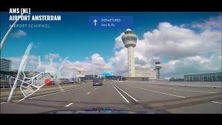 Amsterdam Schiphol [NL]  - Drive to the Airport | full route from A10 ring ️