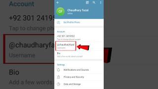 How to create Telegram username #learnwithfazal #shorts