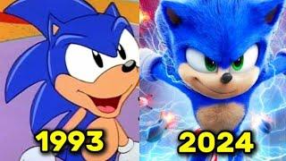 Evolution of Sonic the Hedgehog in Movies and TV and Animation (1993 - 2024)