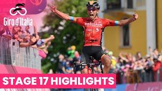 22 year-old Santiago Buitrago takes emotional victory! | Giro d'Italia 2022 | Stage 17 | Highlights