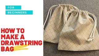 Learn To Create a Stylish Drawstring Fabric Bag: Perfect for Beginners!