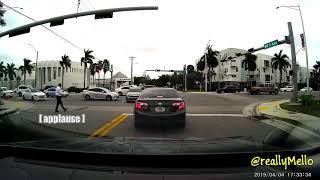 Car accident gets applause from Ft. Lauderdale police on dashcam