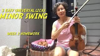 Miss Moonshine fiddles 3 Gypsy Jazz "universal licks" - beginner level - Karin van Kooten (teacher)