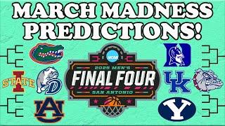 2025 March Madness Tournament Predictions! (Full Bracket Picks)