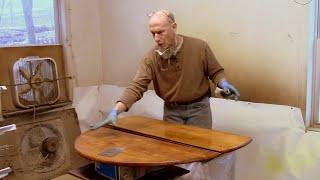 Mitigating Water Stains in an Antique Tabletop - Thomas Johnson Antique Furniture Restoration