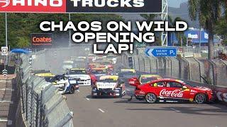 WILD Dunlop Series Crash On Opening Lap - nti Townsville 500 | 2024 Dunlop Series