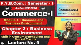 FYBCom Commerce - I | F.Y.B.Com. : Semester - 1 | Chapter 2 Business Environment | Lecture No. 9