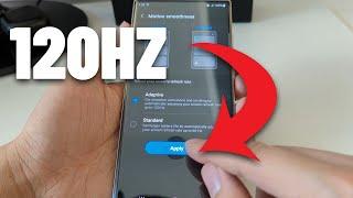 How to turn on Samsung Galaxy S23 Ultra Adaptive 120hz Display