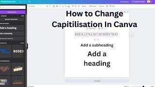 How to Change Capitalization in Canva