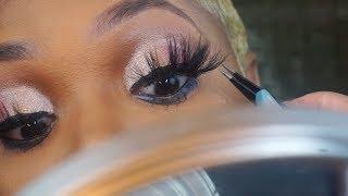 HOW TO APPLY FALSE EYELASHES FOR BEGINNERS | QUICK & EASY | Jasx Aigner