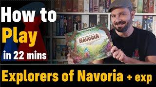 How to play Explorers of Navoria + Forgoten lands exp - Full teach - Peaky Boardgamer