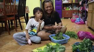 Indai Benya&Muki Menyiapkan Makan Malam,Masak Daun Getah…//