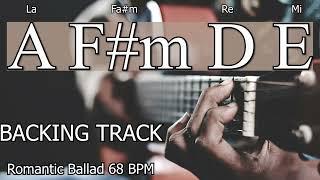 A F#m D E / SLOW BALLAD BACKING TRACK 68 BPM for Guitar Drums Bass Piano Practice