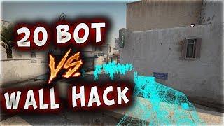 20 BOT VS WALL HACK BOTLAR BİLE HİLE AÇTI ARTIK ! EFSANE (CS:GO)