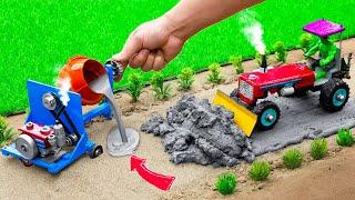 Diy tractor making mini Modern Asphalt Road | diy mini construction machine