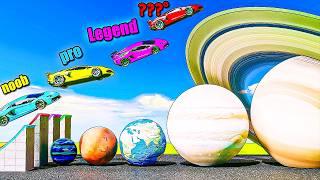 Cars vs Ramping Planets in GTA 5